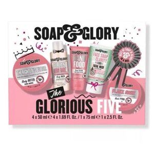 Soap & Glory The Glorious Five Gift Set Body Butter Facial Wash Scrub Hand Cream